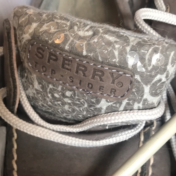 sperry Gray Boat Shoes 7 - Picture 3 of 8